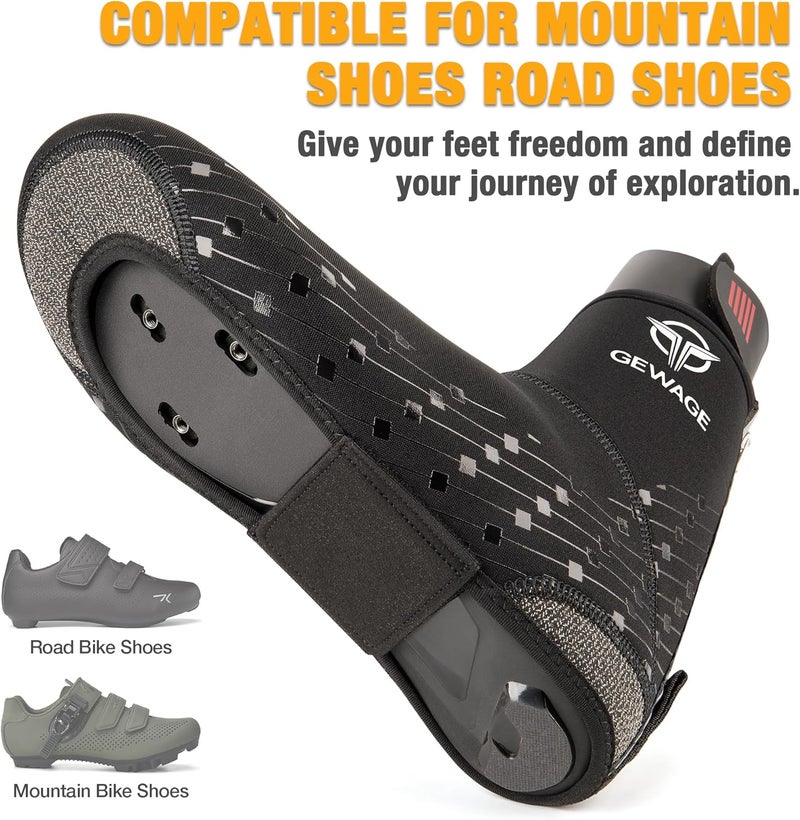 GEWAGE Cycling Shoe Covers -Warm Bike Shoe Covers - Windproof Mountain Road Cycling Overshoes - Cycling Shoe Cover for Men Women - Image 5